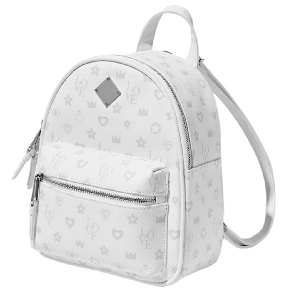 White Status Icons Small Backpack - NWT